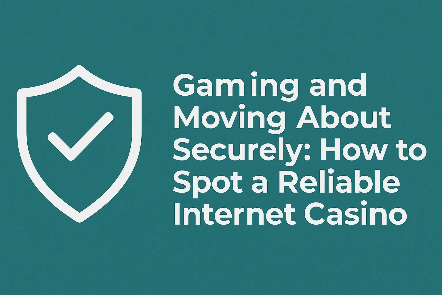 Gaming and Moving About Securely: How to Spot a Reliable Internet Casino